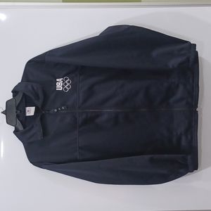 US Olympic Committee Lg Black Lightwt Mock Turtle Jacket